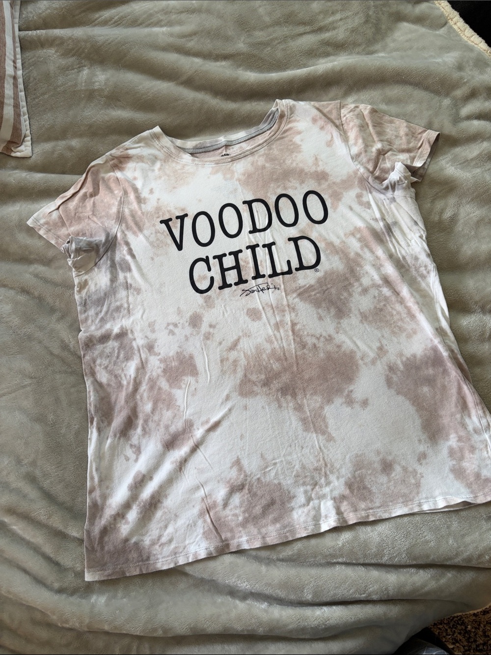 Women’s Tie-Dye Short Sleeve Tee - tan/Cream